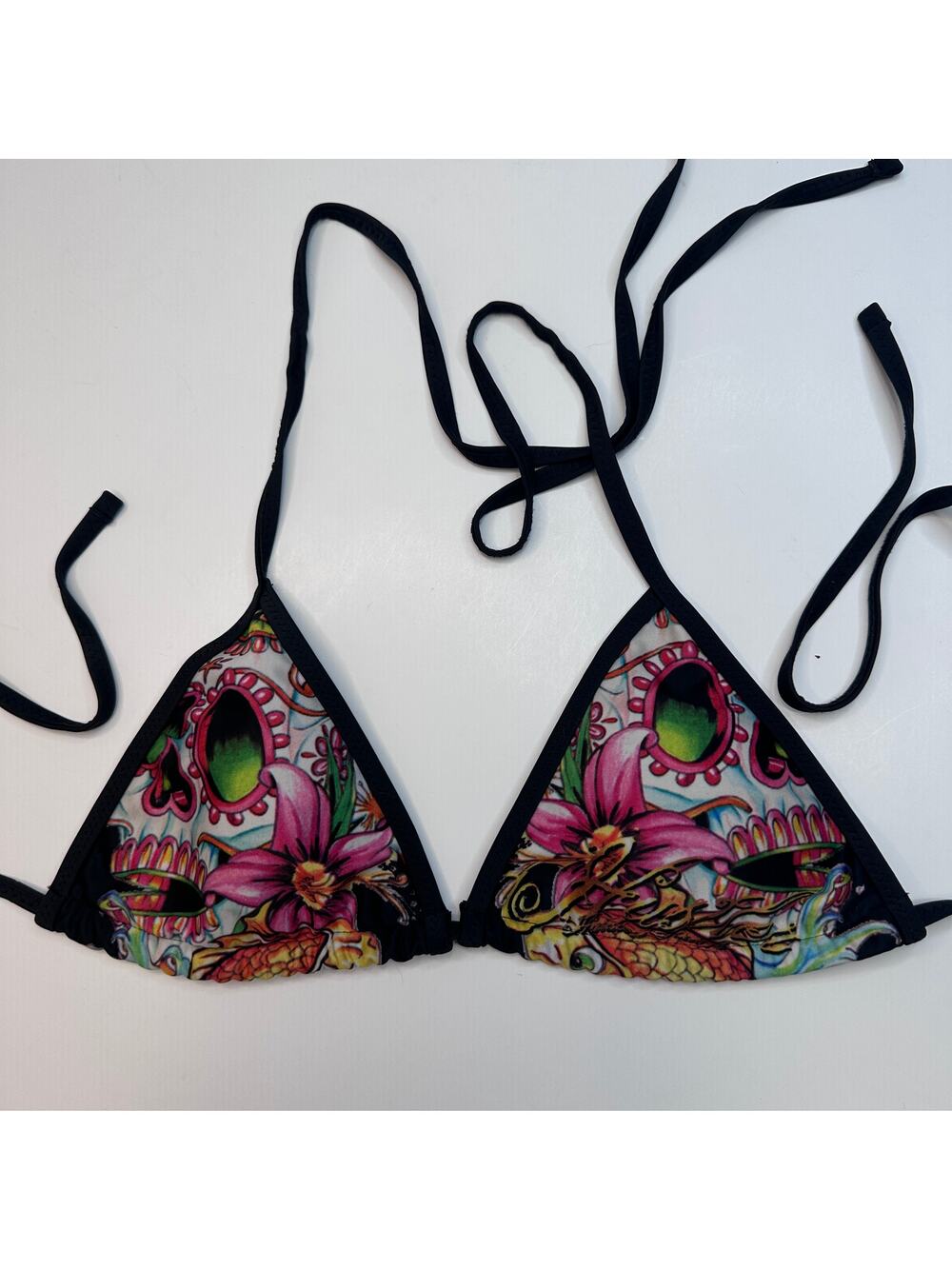 Hustler Y2K Sugar Skull Bikini Top